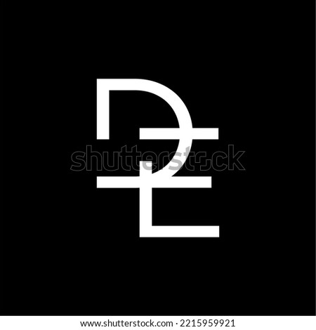 Awesome professional elegant black and white DE ED logo icon