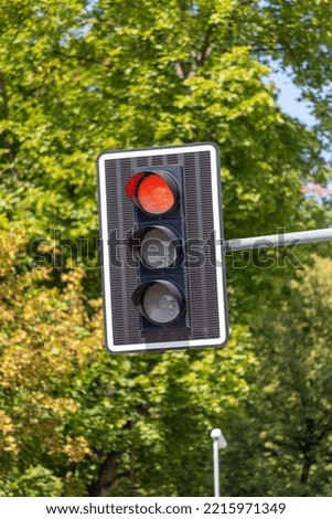 Traffic lights, red light at the crossroads