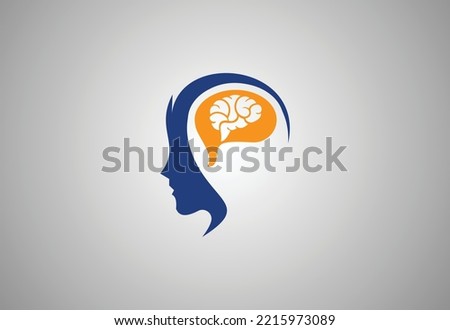 Mental health logo design Vector design template.