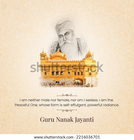Happy Guru Nanak Jayanti, gurudwara, Guru Govind singh jyanti Royalty-Free Stock Photo #2216036701