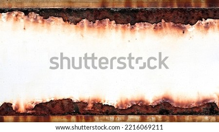 Rust of metals.Corrosive Rust on old iron white. Use as illustration for presentation. grunge rusted metal texture.                              