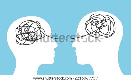 Man and woman dont understand each otheer. Couple fighting have misunderstanding in relationships. Vector illustration