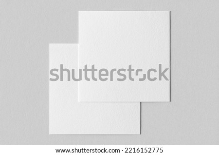 Textured invitation card or flyer mockup, square size. Royalty-Free Stock Photo #2216152775