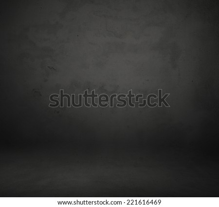 Dark grey background, cyclorama made of concrete