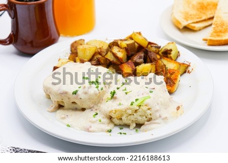 Good Morning! A clear and bright breakfast image staged on a white background. Perfect for menus, ads, socials, banners, etc! Can cut out easily or leave as is. Enjoy!