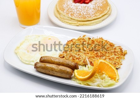 Good Morning! A clear and bright breakfast image staged on a white background. 