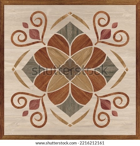 seamless wooden geometric pattern floor tiles