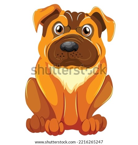 concept of dog cute cartoon vector illustration