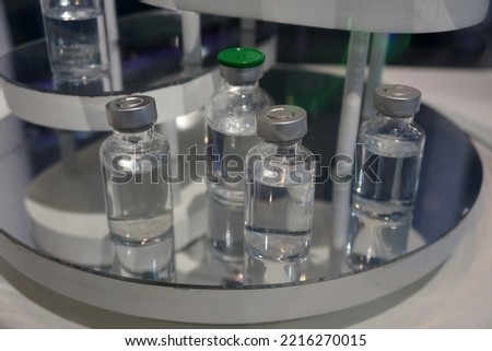 Pharmaceutical Glass Packaging, Vaccine Glass Bottles on the shelf.