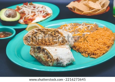 A colorful staged mexican food image that you can use for anything!  The black background makes the food pop. Menus, ads, social media platforms, anything!