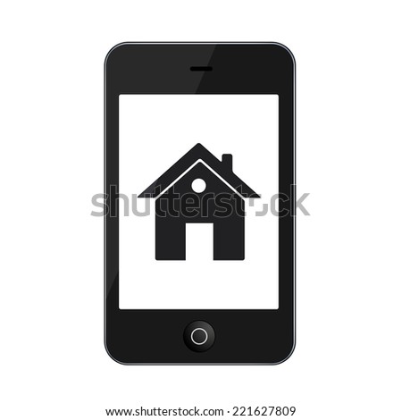 Vector modern smartphone isolated on white background. Technology icon