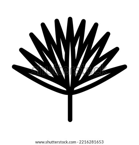 chamaerops tropical leaf line icon vector. chamaerops tropical leaf sign. isolated contour symbol black illustration Royalty-Free Stock Photo #2216281653
