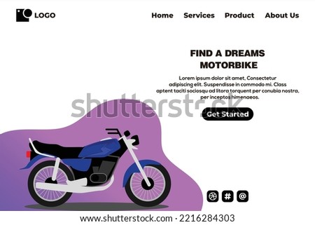 Find a dream motorbike landing page 