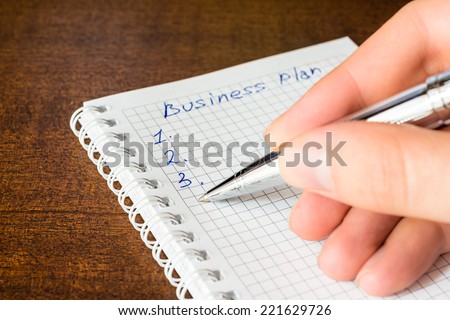 Drawing up the business plan