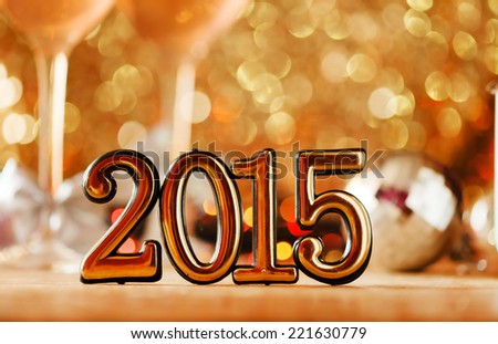 2015 Happy New Year greeting card 