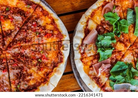 Sweet and savory pizza selections