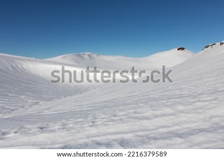 mountain landscape: the Alps in winter under the snow