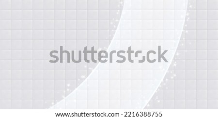 Bathroom tile cleaning, clean wash on dirty ceramic surface, shiny fresh floor with sparkles, before and after concept. Vector illustration. Royalty-Free Stock Photo #2216388755