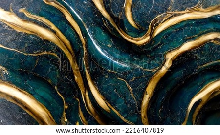 Luxurious Dark green Marble texture with Golden veins, Natural Luxury Style semi precious incorporates the swirls of marble or the ripples of agate