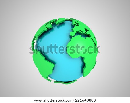 3D image of abstract globe.