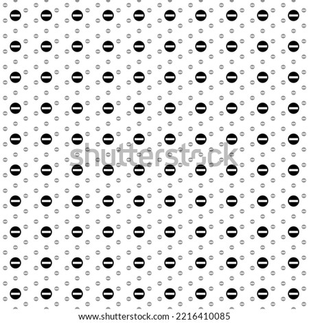Square seamless background pattern from black no entry road signs are different sizes and opacity. The pattern is evenly filled. Vector illustration on white background
