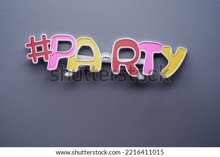colorful party eyewear on gray background                      