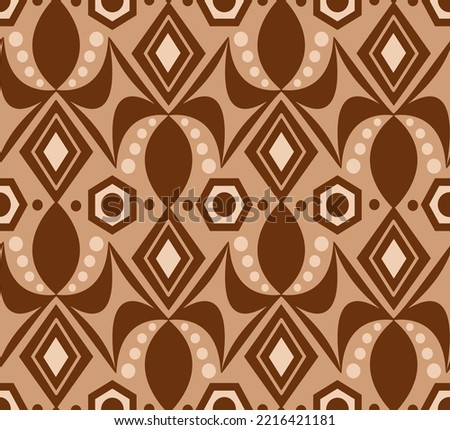 Abstract Hand Drawing Tribal Geometric Aztec Folk Ethnic Shapes Symbols Icons Seamless Vector Pattern Isolated Background