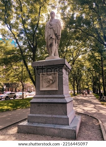 Statue of Alexander Hamilton in Boston Massachusetts
