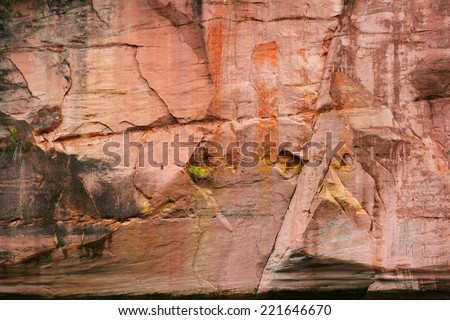 Sandstone cliffs in Gauja national park, Latvia