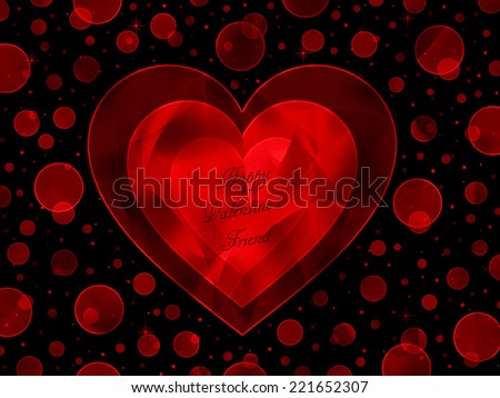 Abstract Red Heart - Love