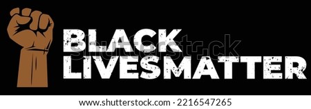 black lives matter. activist banner 