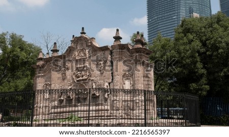 open image of the old belen fountain in mexico city