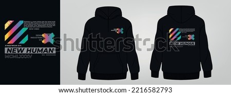 black hoodie art design, urban design Royalty-Free Stock Photo #2216582793