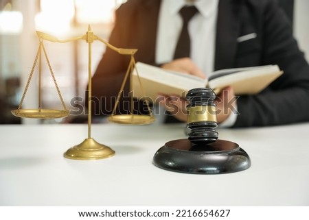 Business Lawyers having  Concepts of  Legal services at the law office work Legal advice online