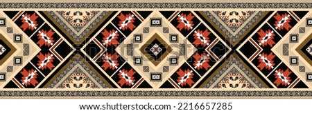 Colorful geometric ethnic pattern. Oriental, western, aztec, tribal traditional. seamless pattern. fabric, tile, background, carpet, wallpaper, clothing, sarong,wrapping, Batik, fabric,Vector pattern.