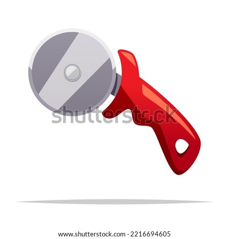 Pizza cutter vector isolated illustration
