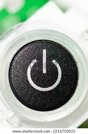 Power button, switch on an electrical device, with standby symbol