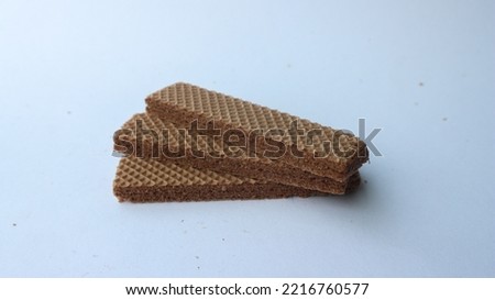 Chocolate wafer texture isolated on a white background. Snack wafers.