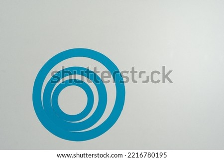 Diabetes concept with triple blue circle icon on white background 