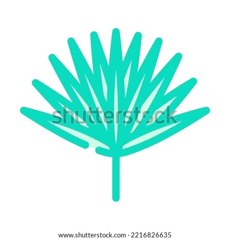 chamaerops tropical leaf color icon vector. chamaerops tropical leaf sign. isolated symbol illustration Royalty-Free Stock Photo #2216826635