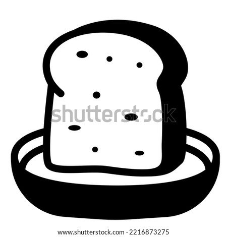white bread icon glyph style