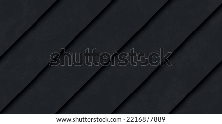 Black abstract textured grunge background wall with slanted stripes - Vector illustration