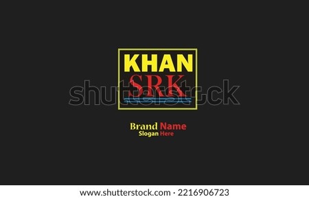 Alphabet letters Initials monogram logo KHAN, SRK, S, R, K, H, A, N