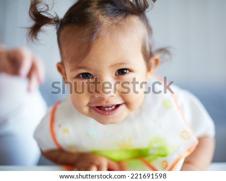 Portrait of a smiling cute toddler
