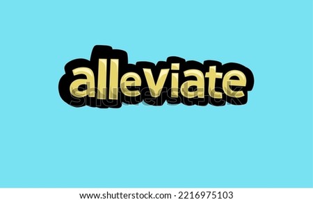 ALLEVIATE writing vector design on a blue background very simple and very cool