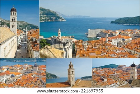 collage of Dubrovnik,Croatia