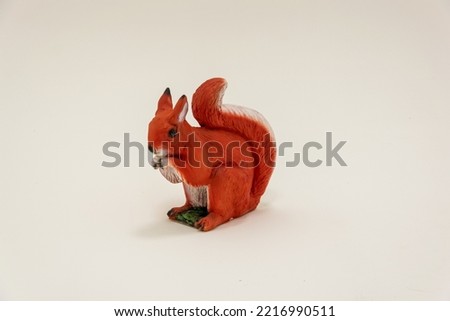 plaster garden figurine red squirrel