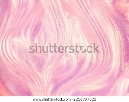 Glowing pink mermaid shimmering cosmetic miracle texture gel body spray Royalty-Free Stock Photo #2216997821