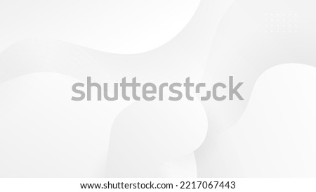 White Clear Blank Subtle Abstract Vector Geometrical Background. Monotone Light Empty Concave Surface. Minimalist Style Wallpaper. Futuristic 3D Illustration Royalty-Free Stock Photo #2217067443