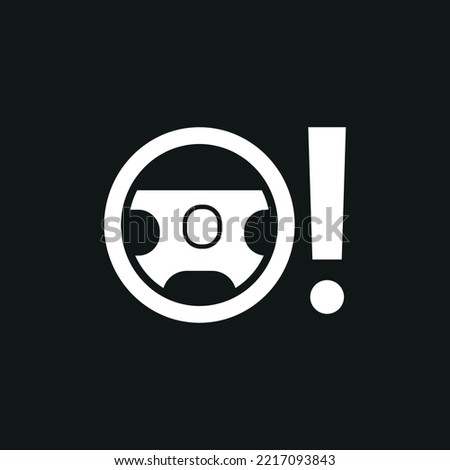 This is a vector image of an indicator symbol on a car dashboard. These images can be used as icons, clips, symbols, logos and so on. This symbol is made in white on a black background
